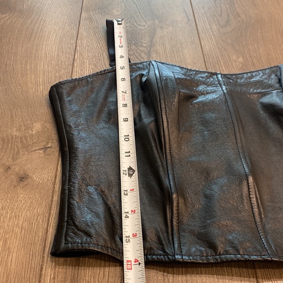 Wilsons Leather Maxima cropped corset black top size large - Picture 11 of 16